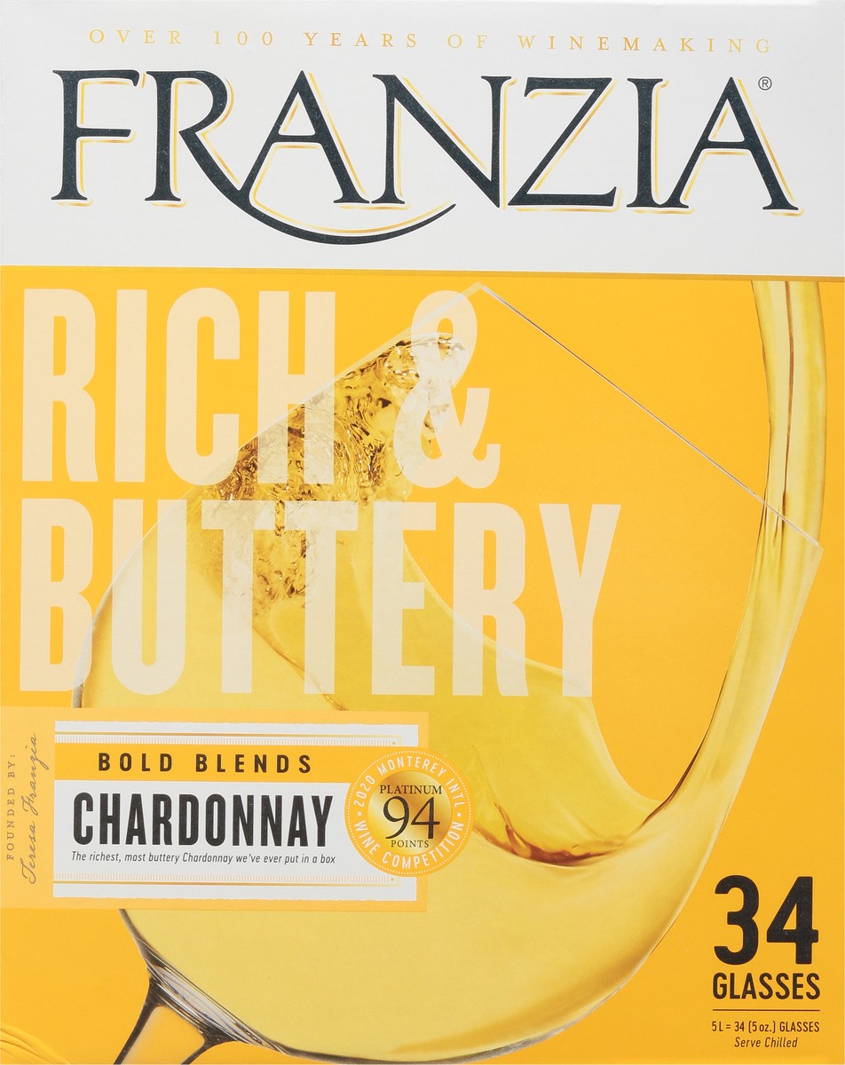 slide 9 of 9, Franzia Rich & Buttery Chardonnay 5 l, 5 liter