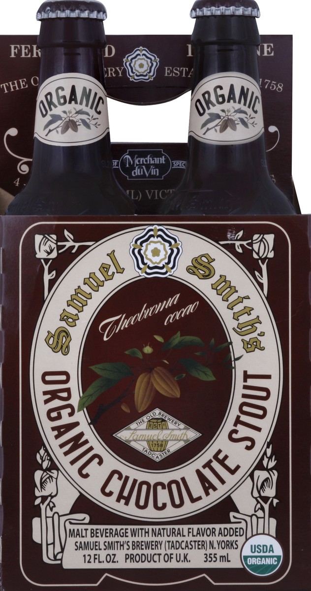 slide 4 of 4, Samuel Smith Organic Chocolate Stout Beer - 4pk/12 fl oz Bottles, 4 ct; 12 fl oz