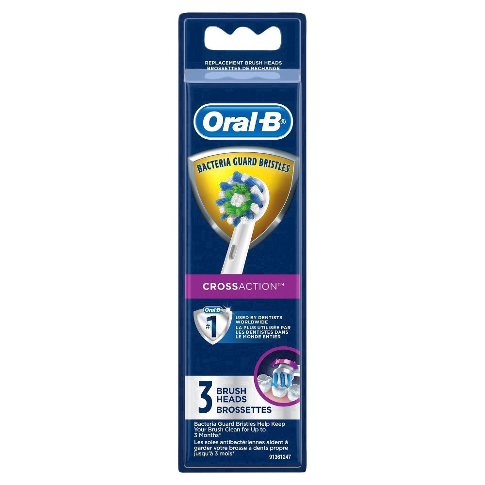 slide 8 of 122, Oral-B CrossAction Electric Toothbrush Replacement Brush Heads - 3ct, 1 ct