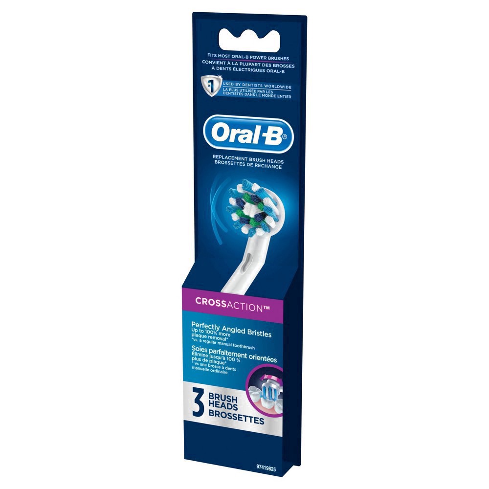 slide 32 of 122, Oral-B CrossAction Electric Toothbrush Replacement Brush Heads - 3ct, 1 ct