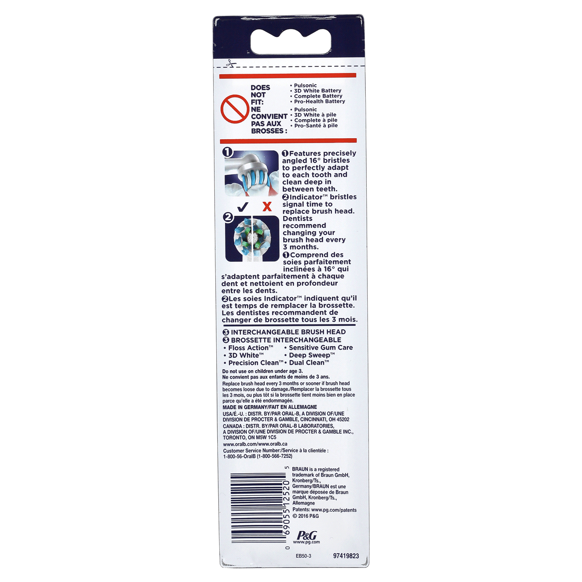 slide 104 of 122, Oral-B CrossAction Electric Toothbrush Replacement Brush Heads - 3ct, 1 ct