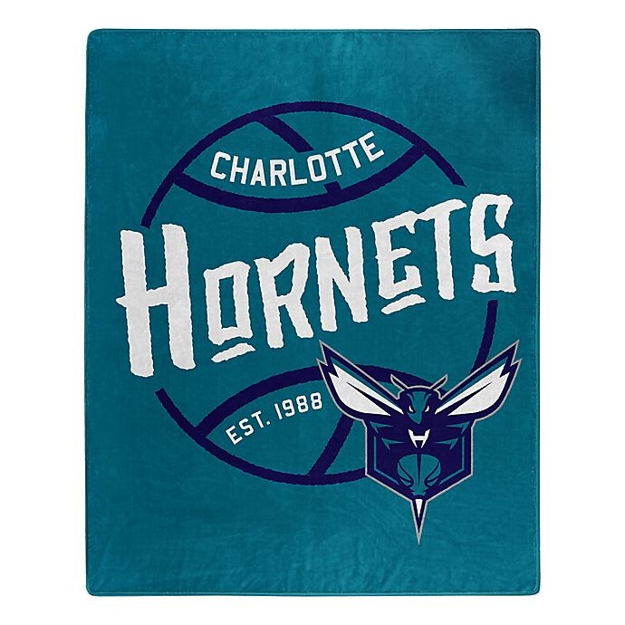 slide 1 of 1, NBA Charlotte Hornets Super-Plush Raschel Throw Blanket, 1 ct