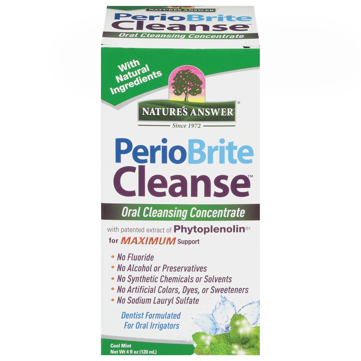 slide 1 of 4, Nature's Answer PerioBrite Cool Mint Cleanse 4 fl oz, 4 fl oz