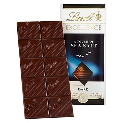 slide 1 of 1, Lindt Excellence Sea Salt & Dark Chocolate Bar, 3.5 oz