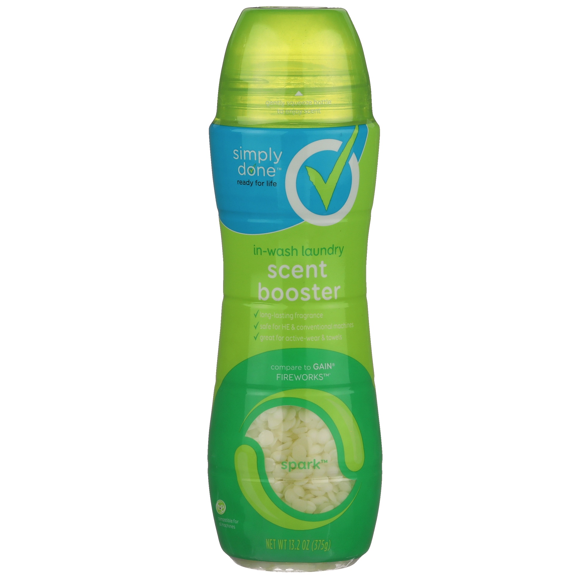 slide 1 of 6, Simply Done In-Wash Laundry Scent Booster - Spark, 13.2 oz