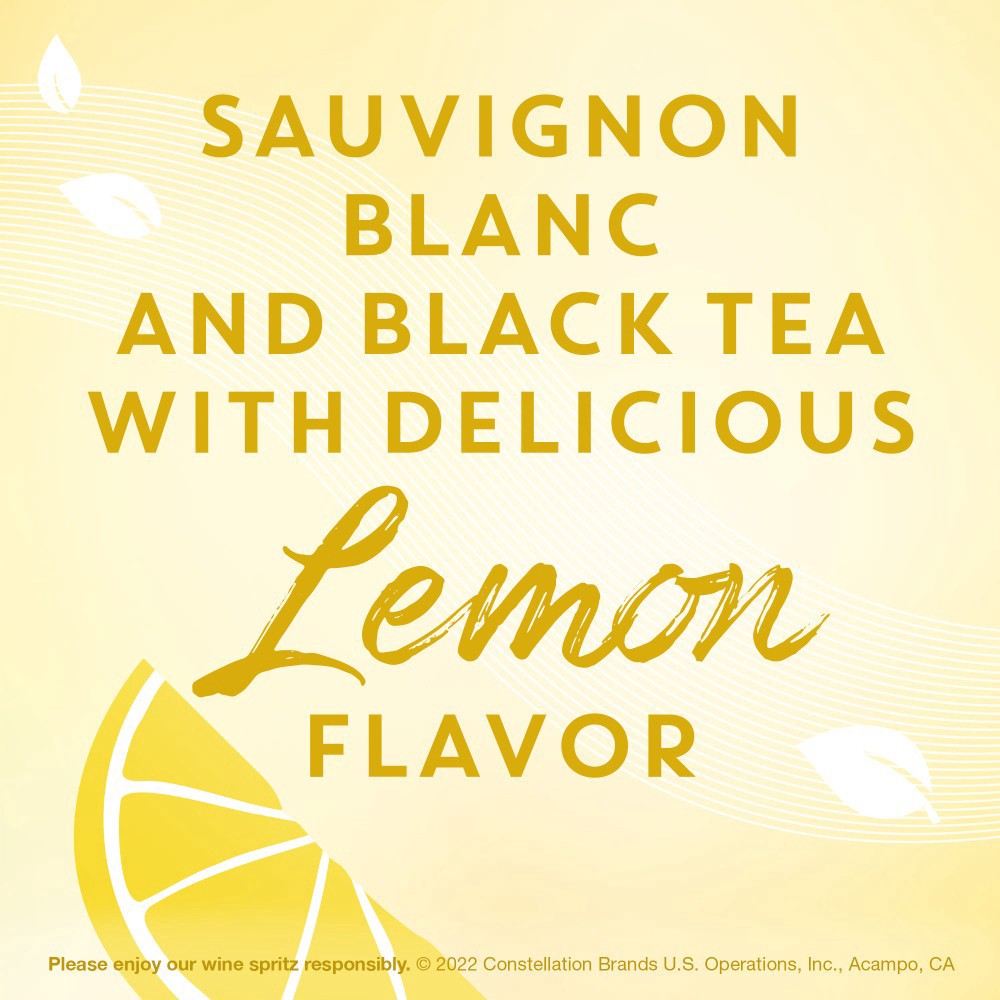 slide 6 of 7, Kim Crawford Iced Tea Wine Spritz Lemon Flavor, Sauvignon Blanc Sparkling Wine, 4 pk 355 mL Cans, 48.02 fl oz