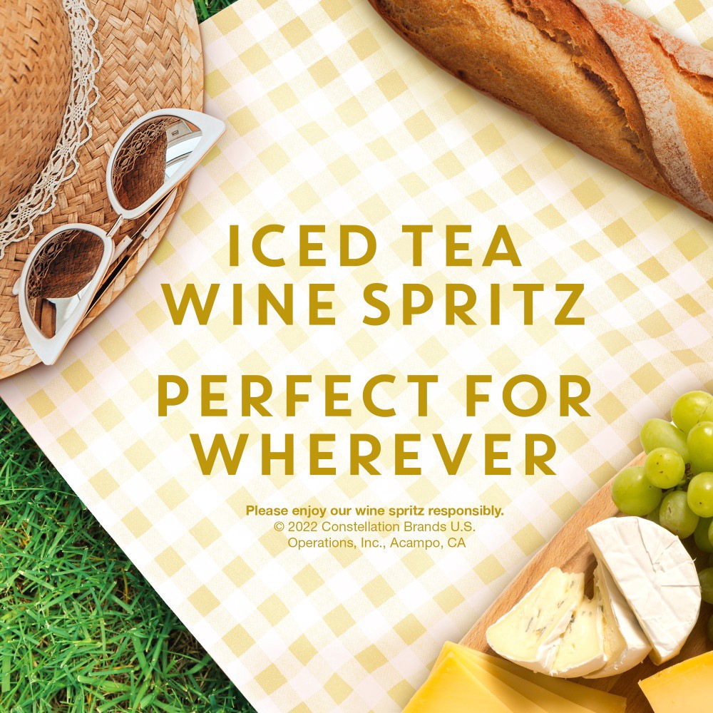 slide 5 of 7, Kim Crawford Iced Tea Wine Spritz Lemon Flavor, Sauvignon Blanc Sparkling Wine, 4 pk 355 mL Cans, 48.02 fl oz