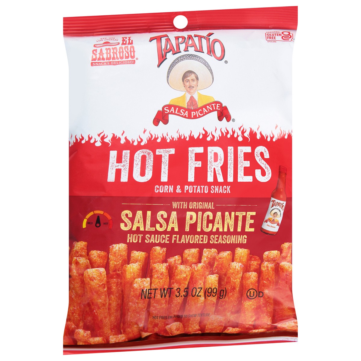 slide 2 of 9, Tapatio Hot Fries Corn & Potato Snack with Original Salsa Picante 3.5 oz, 3.5 oz
