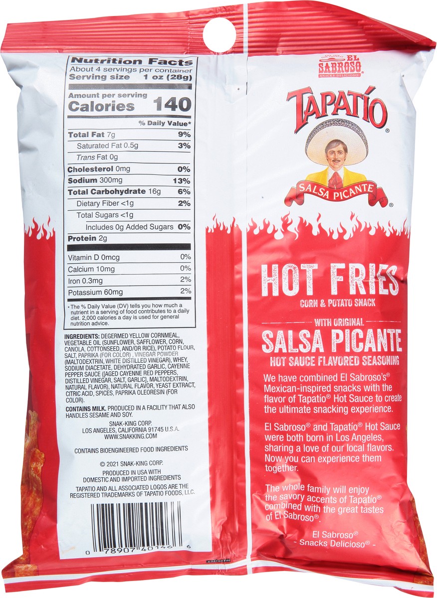 slide 5 of 9, Tapatio Hot Fries Corn & Potato Snack with Original Salsa Picante 3.5 oz, 3.5 oz