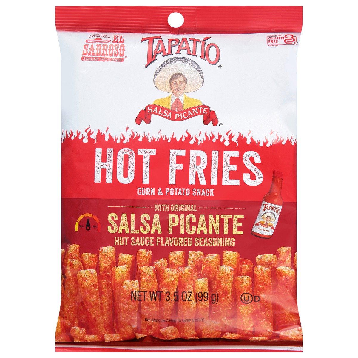 slide 1 of 9, Tapatio Hot Fries Corn & Potato Snack with Original Salsa Picante 3.5 oz, 3.5 oz