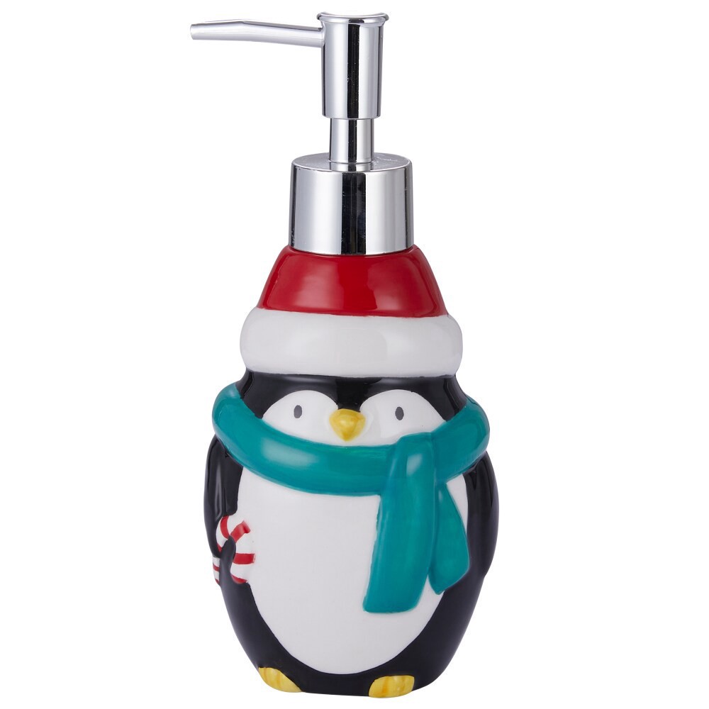 slide 1 of 4, VCNY Holiday Penguin Ceramic Lotion Pump, 1 ct