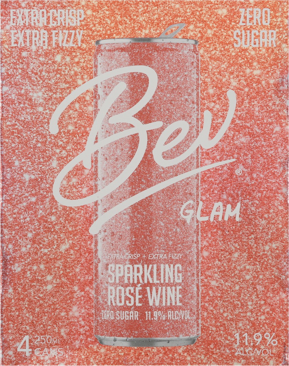 slide 8 of 9, Bev Glam Rose Sparkling Wine 4 Pk, 4 ct; 1 liter