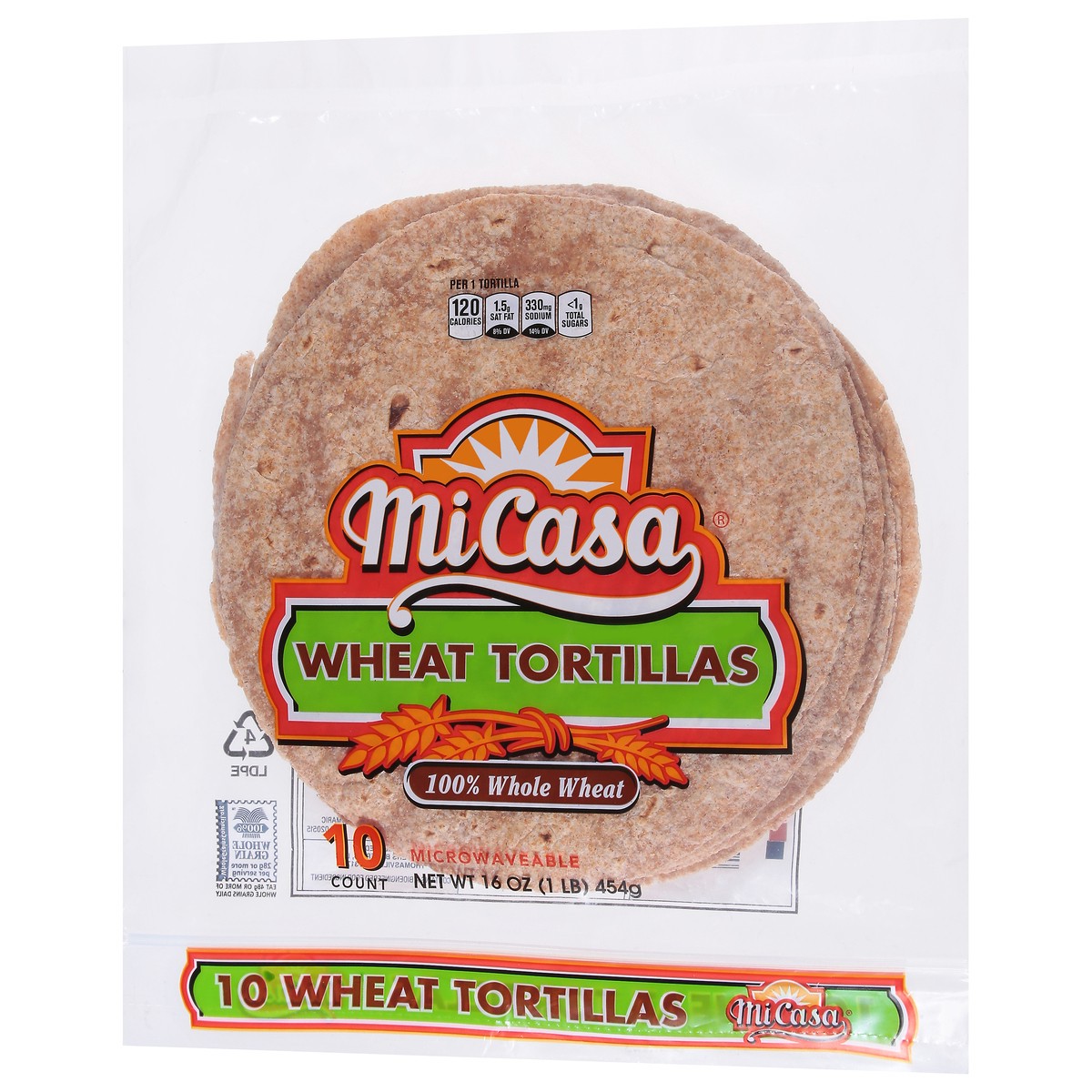 slide 2 of 9, MiCasa Wheat Tortilla 10 ea, 10 ct