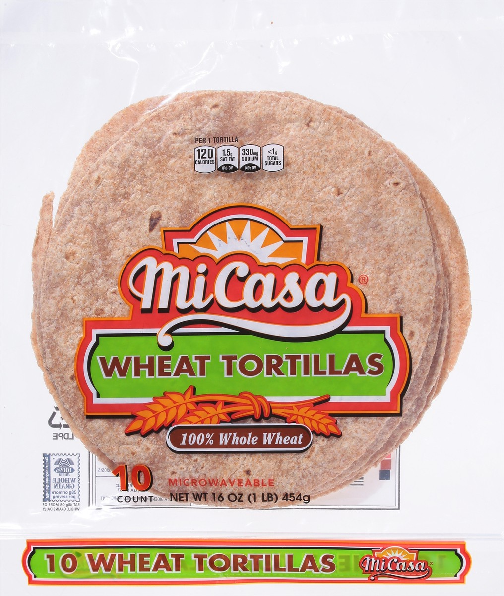 slide 5 of 9, MiCasa Wheat Tortilla 10 ea, 10 ct