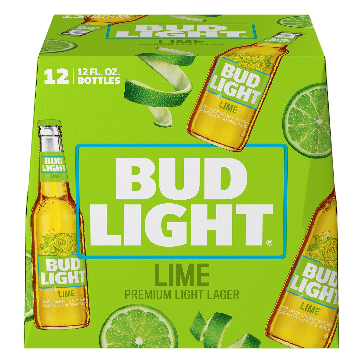 slide 1 of 16, Bud Light Lime Beer Beer Bottles, 12 fl oz