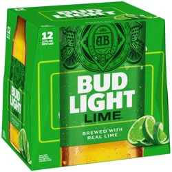 Bud Light Lime Beer, 12 Pack Beer, 12 FL OZ Bottles, 4.2% ABV