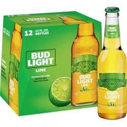 Bud Light Lime Beer, 12 Pack Beer, 12 FL OZ Bottles, 4.2% ABV