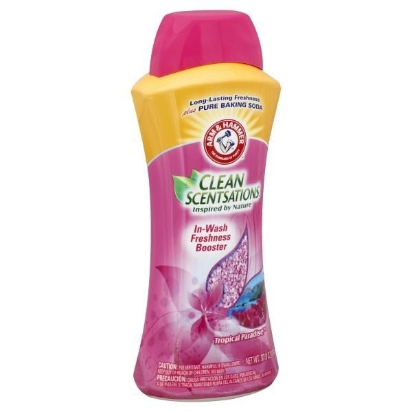 slide 1 of 1, ARM & HAMMER Clean Scentsations Tropical Paradise In-Wash Freshness Booster, 37.8 oz
