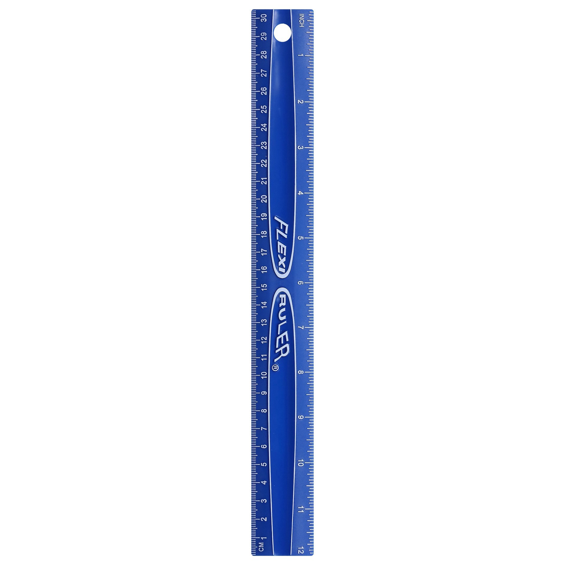 slide 1 of 1, It's Academic Blue Flexi Ruler, 12 in