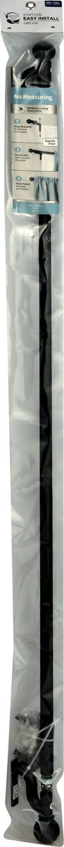 slide 1 of 9, Maytex Mills Ez Install Cafe Rod - Black, 48-120 in