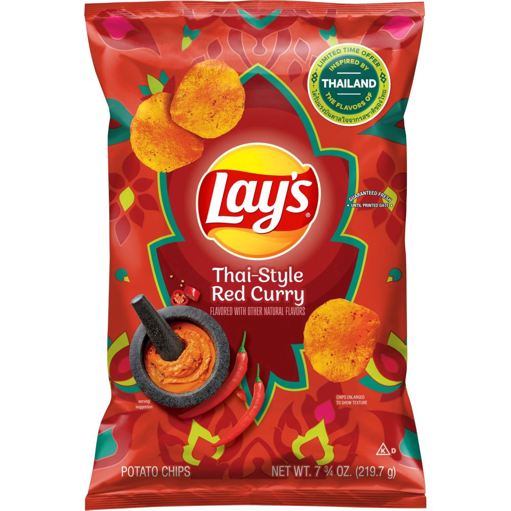 slide 1 of 2, Lay's Potato Chips Thai Red Curry 7 3/4 oz, 7.75 oz
