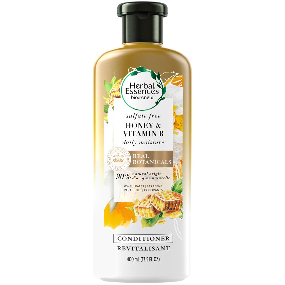 slide 1 of 2, Herbal Essences Bio:Renew Honey & Vitamin B Sulfate Free Conditioner 400 ml, 13.5 fl oz