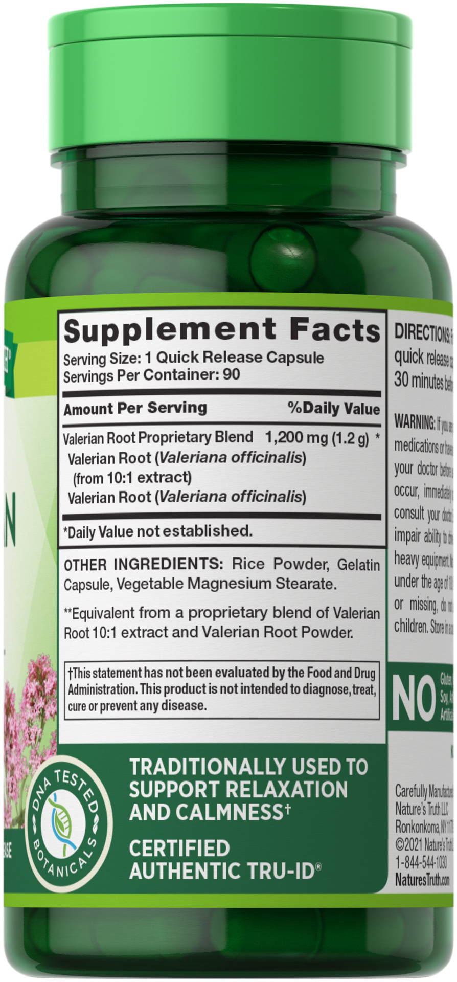 slide 2 of 4, Nature's Truth Natures Truth 1200 Mg Valerian Root, 90 ct; 1200 mg