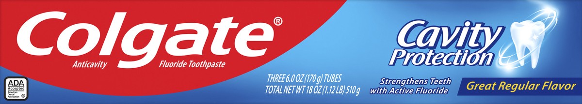 slide 5 of 5, Colgate Anticavity 3 Value Pack Great Regular Flavor Fluoride Toothpaste 3 ea, 3 ct