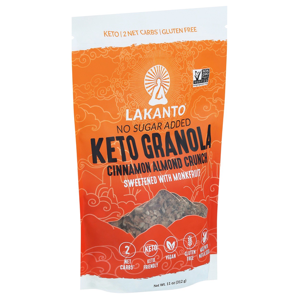 slide 9 of 9, Lakanto No Sugar Added Cinnamon Almond Crunch Keto Granola 11 oz, 11 oz