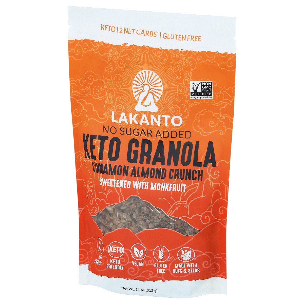 slide 8 of 9, Lakanto No Sugar Added Cinnamon Almond Crunch Keto Granola 11 oz, 11 oz