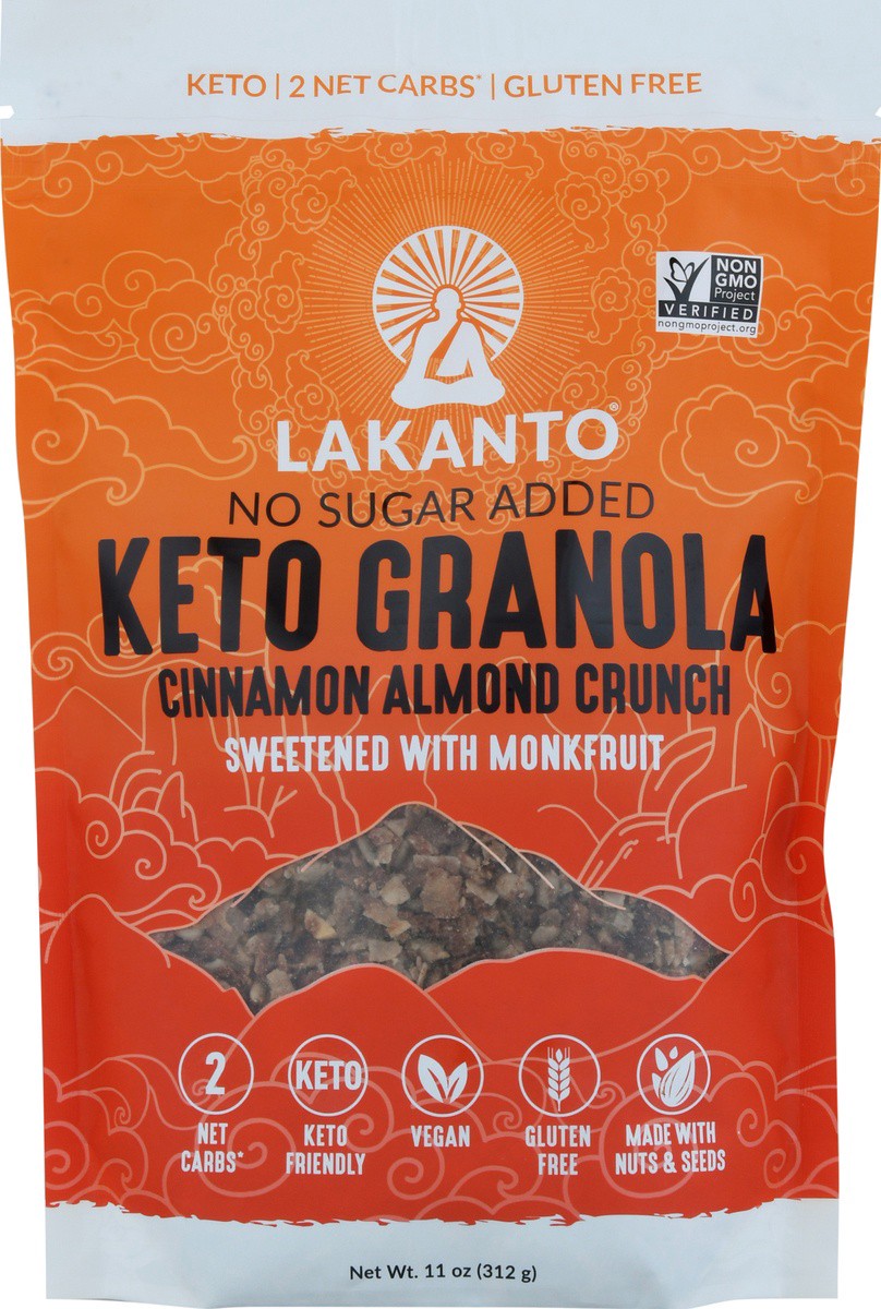 slide 6 of 9, Lakanto No Sugar Added Cinnamon Almond Crunch Keto Granola 11 oz, 11 oz