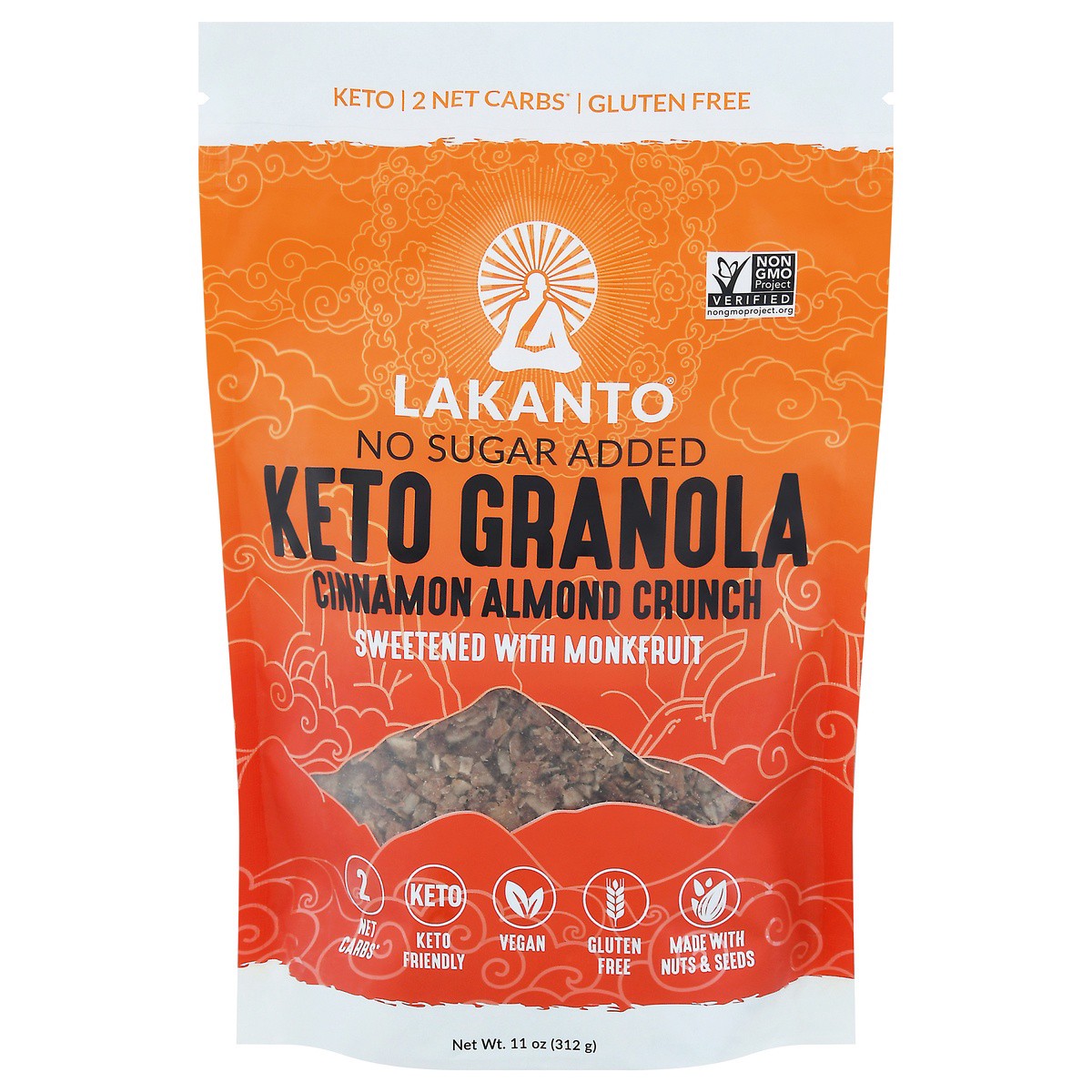 slide 1 of 9, Lakanto No Sugar Added Cinnamon Almond Crunch Keto Granola 11 oz, 11 oz