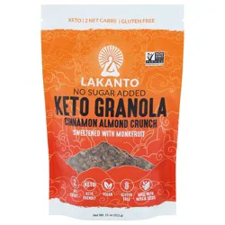 Lakanto No Sugar Added Cinnamon Almond Crunch Keto Granola 11 oz