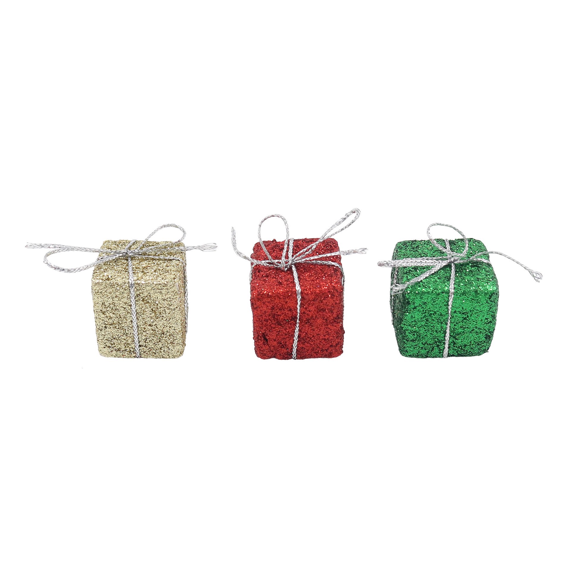 slide 2 of 5, Mini Red, Green & Gold Gift Decorations By Ashland, null