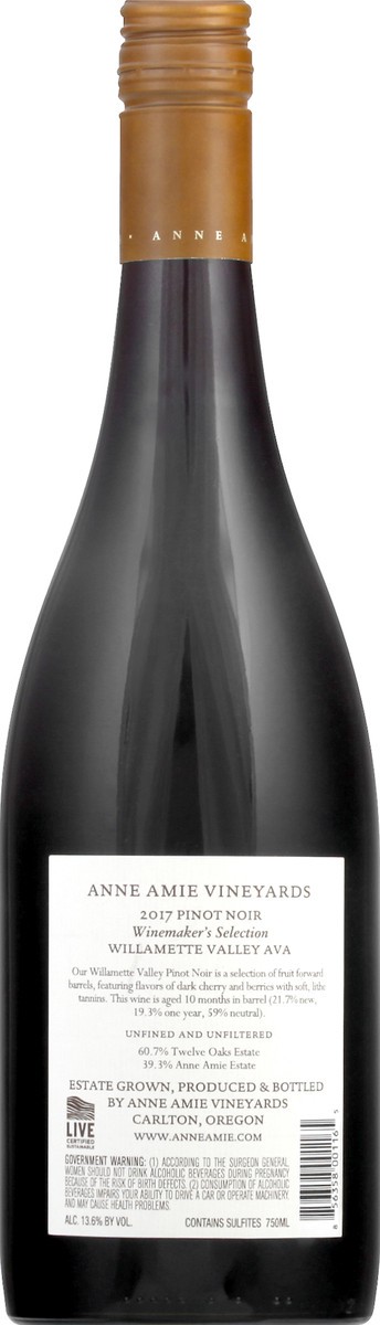 slide 5 of 9, Anne Amie Vineyards Pinot Noir 750 ml, 