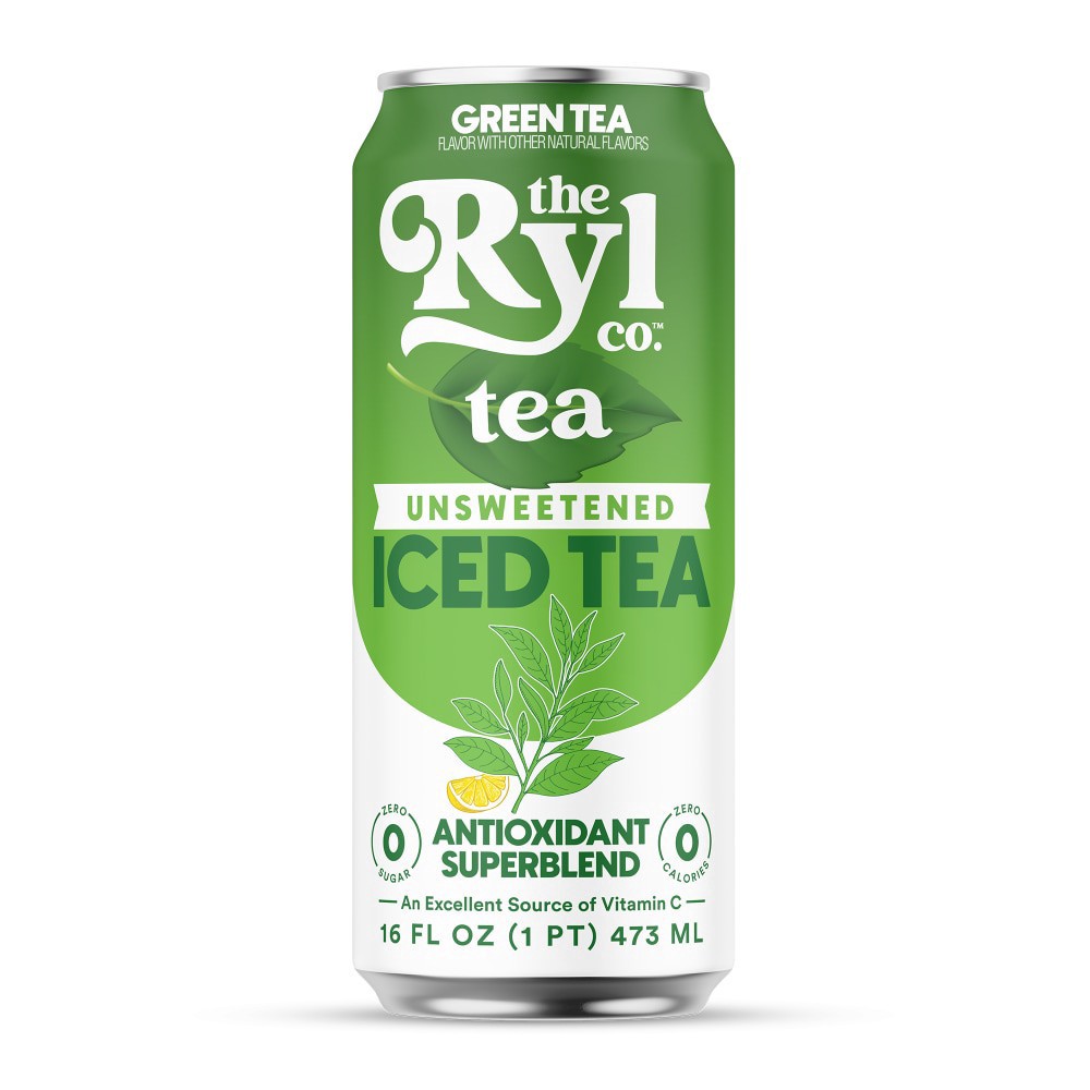slide 2 of 3, Ryl™ Unsweetened Antioxidant Superblend Zero Sugar Iced Green Tea Single Can, 12 fl oz