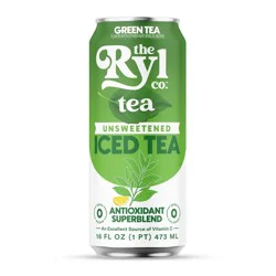 Ryl™ Unsweetened Antioxidant Superblend Zero Sugar Iced Green Tea Single Can