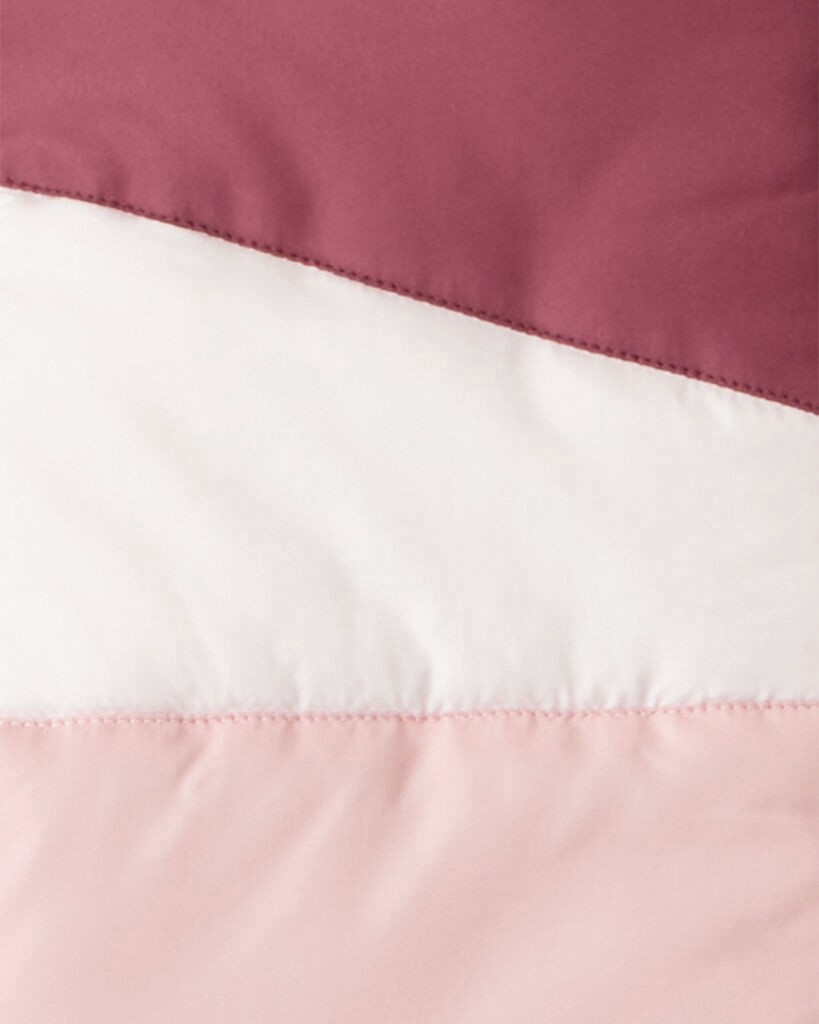 slide 2 of 5, Carter's Girls 2-Piece Color Block Hooded Snowsuit Jacket & Bib Set - Pink/Red Multi 6, 2 pc