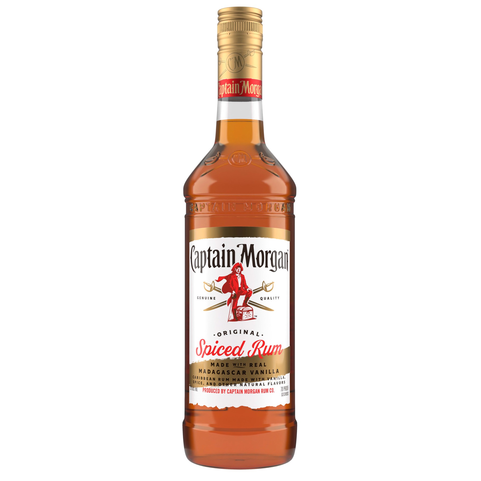 slide 1 of 5, Captain Morgan Original Spiced Rum, 1 liter, 1 liter