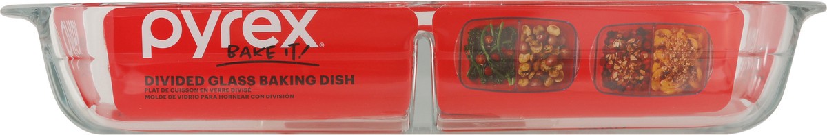 slide 10 of 11, Pyrex 8 Inch x 12 Inch 1.7 Quart Divided Glass Baking Dish 1 ea, 1 ct