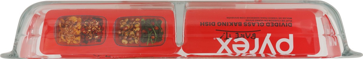 slide 4 of 11, Pyrex 8 Inch x 12 Inch 1.7 Quart Divided Glass Baking Dish 1 ea, 1 ct
