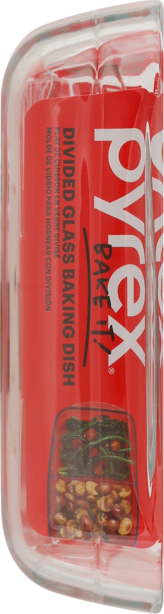 slide 9 of 11, Pyrex 8 Inch x 12 Inch 1.7 Quart Divided Glass Baking Dish 1 ea, 1 ct