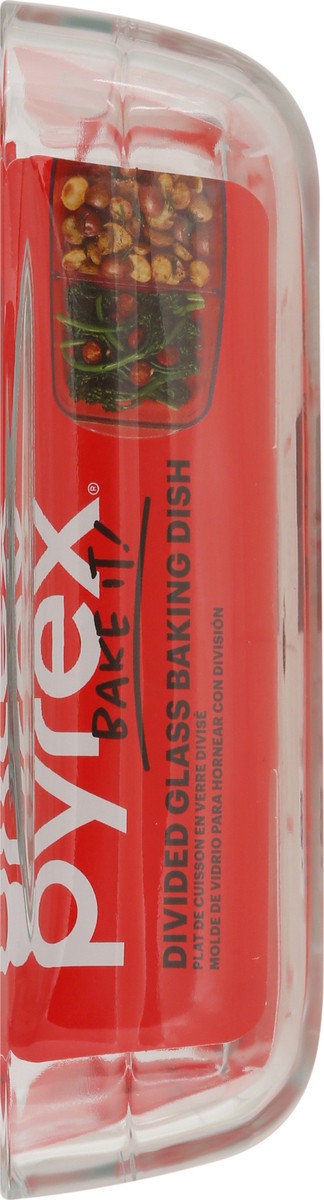 slide 5 of 11, Pyrex 8 Inch x 12 Inch 1.7 Quart Divided Glass Baking Dish 1 ea, 1 ct
