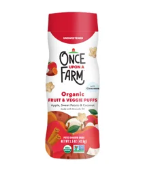 Once Upon a Farm Organic Baby Puffs, Apple, Sweet Potato & Coconut, 1.5oz