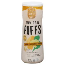 Serenity Kids Grass Fed Cheddar & Cauliflower Spinach Grain Free Puffs, 1.5oz