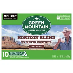 Green Mountain Coffee Roasters Horizon Blend Coffee by Kevin Costner, Single Serve Keurig K-Cup Pod, 10 ct