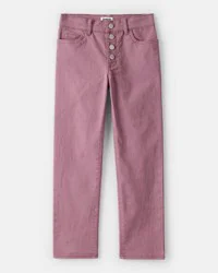 Oshkosh Girls Button-Front Straight Leg Pants - Purple Blush 7