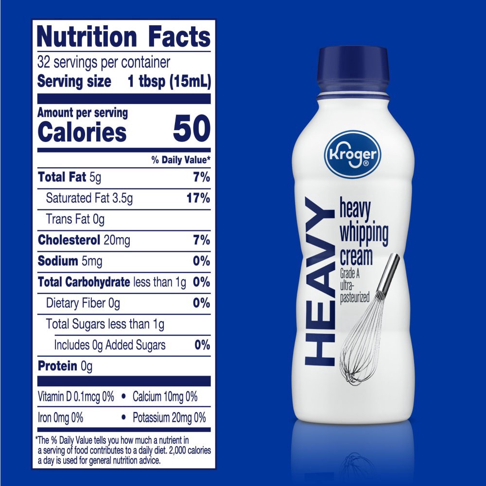 slide 2 of 5, Kroger Heavy Whipping Cream, 1 pint