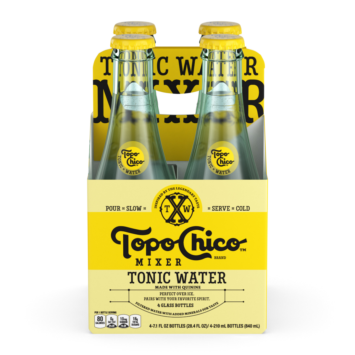 slide 1 of 1, Topo Chico Mixer Tonic Water Glass Bottles- 4 ct, 28.40 oz