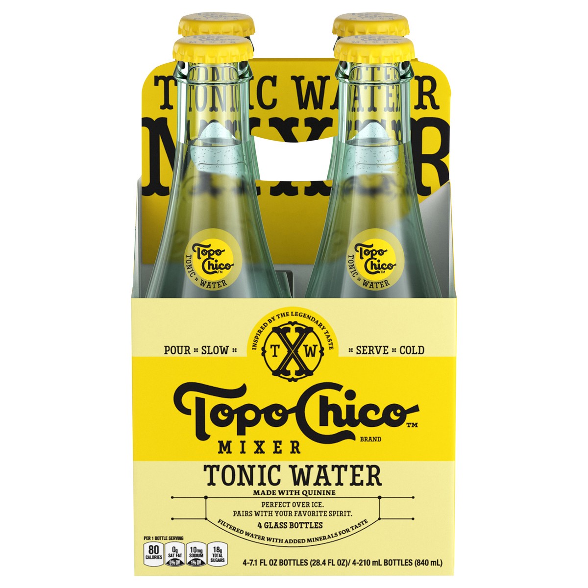 slide 1 of 14, Topo Chico Mixer Tonic Water Glass Bottles- 4 ct, 4 ct; 7 oz